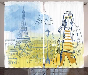 Creative Art Curtains 2 Panel Set Decoration 5 Sizes Window Drapes Ambesonne - Picture 1 of 27