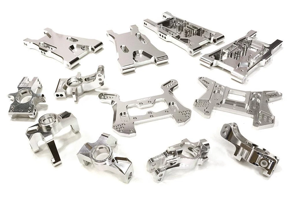 Silver Billet Machined Suspension Upgrade Kit for HPI 1/8 Scale Apache C1 Flux - Image 1 of 1