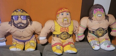 WWF Wrestling Buddies Ultimate Warrior, Hulk Hogan And Macho King Tonka 90’s Cover