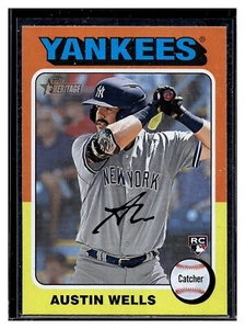 2024 Topps Heritage Rookies Austin Wells #442 Rookie RC - Picture 1 of 2
