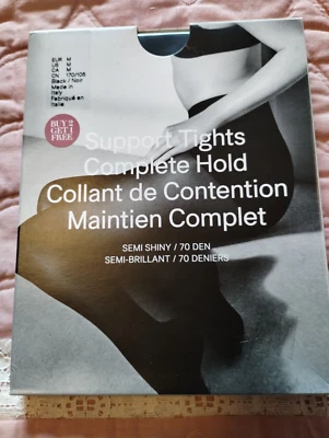Medias de soporte H&M negras semi brillantes talla M sólidas sujeción completa 20 deniers NUEVAS Foto 1 de 3