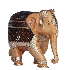 Hand Craved Elephant Showpiece Gift Item for Home Decor - Picture 1 of 3