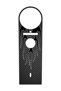Carbon Fiber Flames Metal Dash Panel Insert. Fits 94 - 07 Harley Road King. USA - Bild 1 von 6
