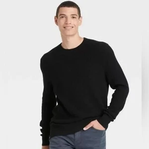 Suéter Goodfellow Para Hombre Mediano Negro Cuello Redondo Pullover Nuevo Con Etiquetas - Imagen 1 de 6
