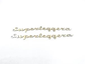 SET OF BRASS MADE BADGES EMBLEMS FITS VINTAGE ASTON MARTIN SUPERLEGGERA #V229-7 - Bild 1 von 7