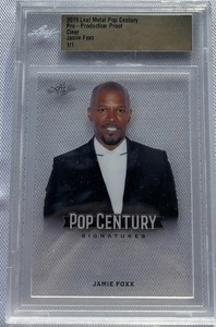 Jamie Foxx 2019 Leaf Metal Pop Century Clear Proof Card 1/1 Ali Django Unchained