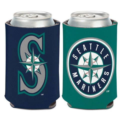 Seattle Mariners 12oz Two Sided Can Cooler [NEW] MLB Coozie Koozie Beer Drink Cover
