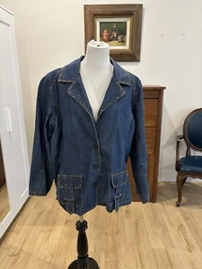 womans glee size 22W blue denim long sleeved jacket - Picture 1 of 5