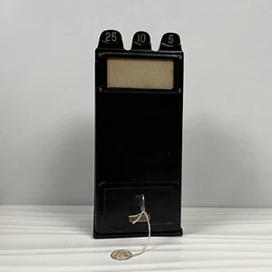 Antique Gray Telephone Pay Station W/ 3 Slot Coin — Phone Coin Station - Picture 1 of 5