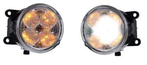 2x LED Redondo DRL + Lámparas Indicadoras 12V 24V para Remolque Camión Autobús Camión - Imagen 1 de 5