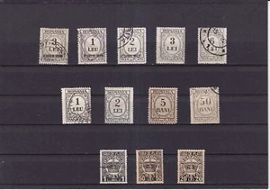 SA37d Romania 1920's - 1930's selection of Postage Due, used stamps - Picture 1 of 1