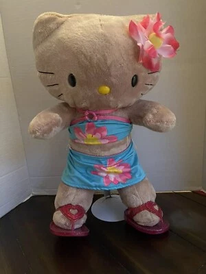 2008 Build A Bear 17" Hello Kitty Tan Hawaiian Bikini & Sandals Retired LE - Image 1 of 4