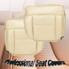 2004-2008 Fit for Ford F150 Driver Passenger Leather Bottom Seat Cover Beige Tan