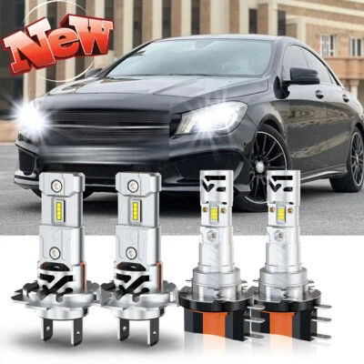 Fits Mercedes-Benz CLA250 2014-2015-2016 2019 LED Headlight kit H7+H15 Bulbs - image 1 of 4