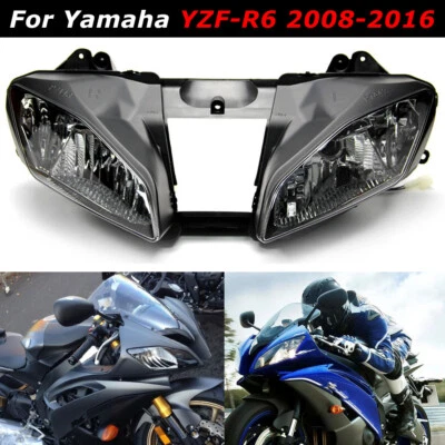Headlight Assembly For Yamaha YZF R6 2008 2009 2010 2011 2012 2013 2014 2015 16 - Image 1 of 4