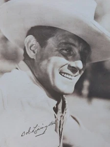 Fotografía firmada a mano de Bob Livingston de 5" x 7" autógrafa estrella de cine occidental - Imagen 1 de 9