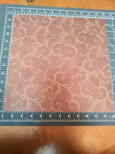 Papel de álbum de recortes K&Co 12" 5 piezas Tim Coffey otoño naranja pergamino biblioteca remolino boda - Imagen 1 de 3