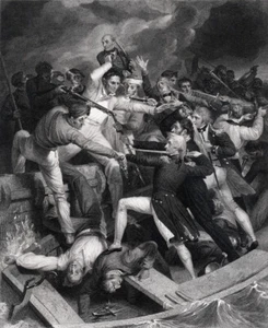 LORD NELSON BOARDING un LANCIO SPAGNOLO incisione 3 luglio 1797 Richard Westall px - Foto 1 di 9
