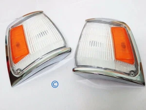 89 90 -95 Fits Toyota Hilux Ln85 5th Gen 2wd Chrome Corner Light Indicator Pair - Picture 1 of 4