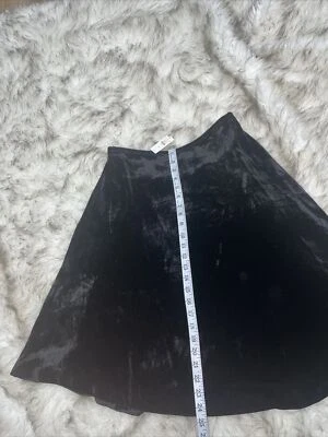 Banana Republic Velvet Midi Slip Skirt Black Size 6p Foto 1 de 4