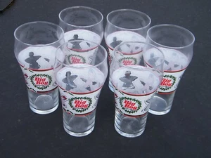 6er Set Vintage Big Boy Restaurant Schnee Engel Weihnachten Becher Gläser mit Beutel - Bild 1 von 7