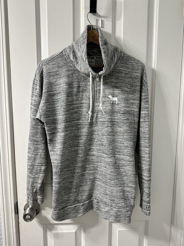 UNDERCOVER Felpa Victoria's Secret ROSA taglia XS finta collo 1 4 cerniera grigia maniche lunghe