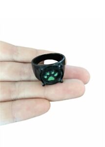 ladybug jewelry-cat Ring-Ladybug Ring-cat Ring-black Cat Ring-cat Paw Ring Sz 5