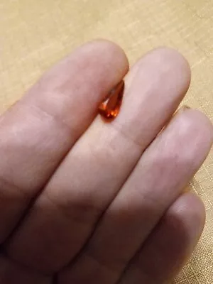 1.29 Ct Natural Orange Spessartite Garnet Pear Shaped  Very Nice 🙂🙂 Foto 1 de 4