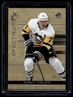 2019-20 SP Authentic Spectrum FX Gold Bounty Prize Evgeni Malkin 01/50 - Image 1 of 2