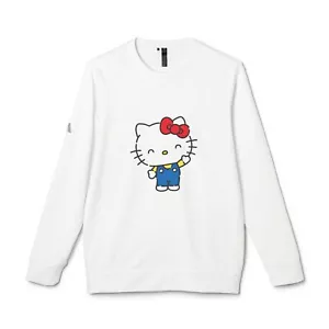 Hello Kitty Sweatshirt, Cute Unisex Fleece Crew, Cozy Gift, Anime Apparel, - Picture 1 of 9