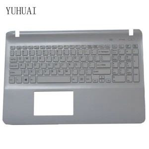 For sony Vaio SVF152C29V SVF153A1QT SVF15A100C US keyboard white Palmrest Cover - Picture 1 of 4