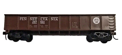 Model Power HO Scale 36' 2 Bay Open Hopper Freight Train Car Pennsylvania 357621 - Image 1 of 4