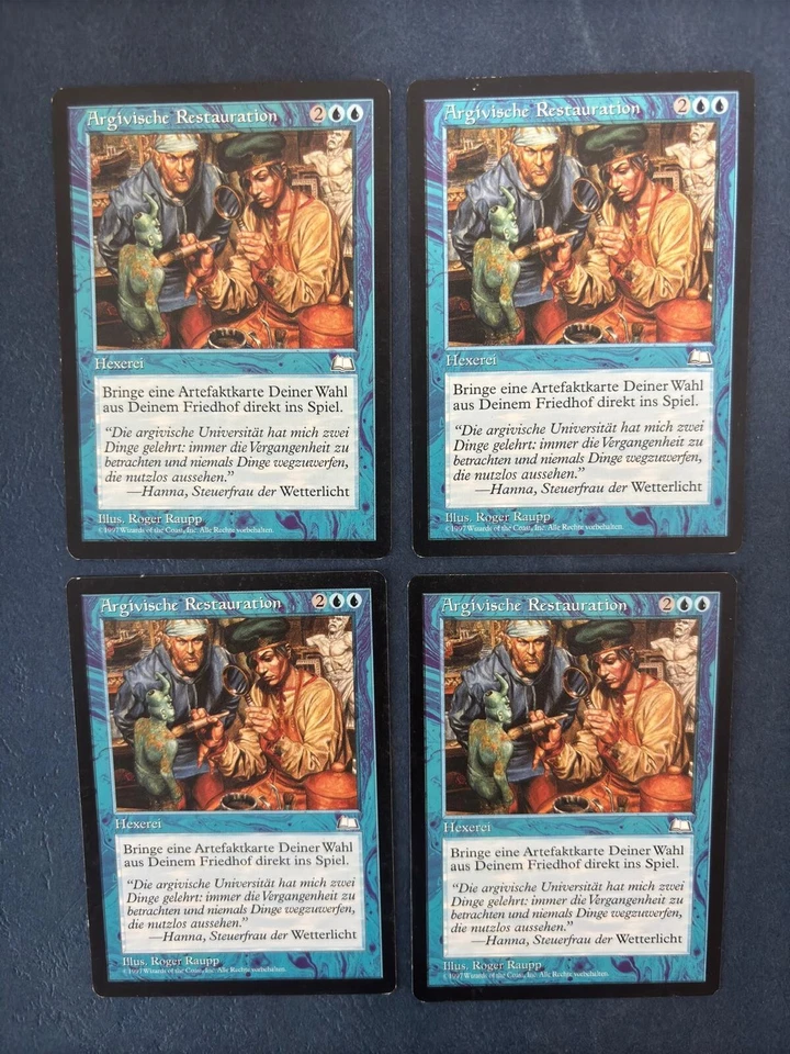 MTG 4X GERMAN WEATHERLIGHT ARGIVIAN RESTORATION MAGIC THE GATHERING UNCOMMON - Image 1 of 4