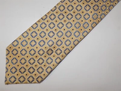 Corbata de seda dorada con azul 58 1/2" x 3 5/8" CLUB ROOM by Charter Club Foto 1 de 2