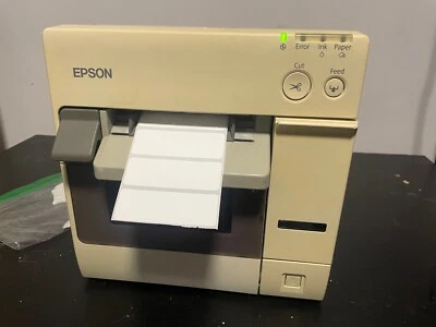 READ | Product Label Printer Epson TM-C3400 M242A Color Inkjet | Parts Repair - Image 1 of 4