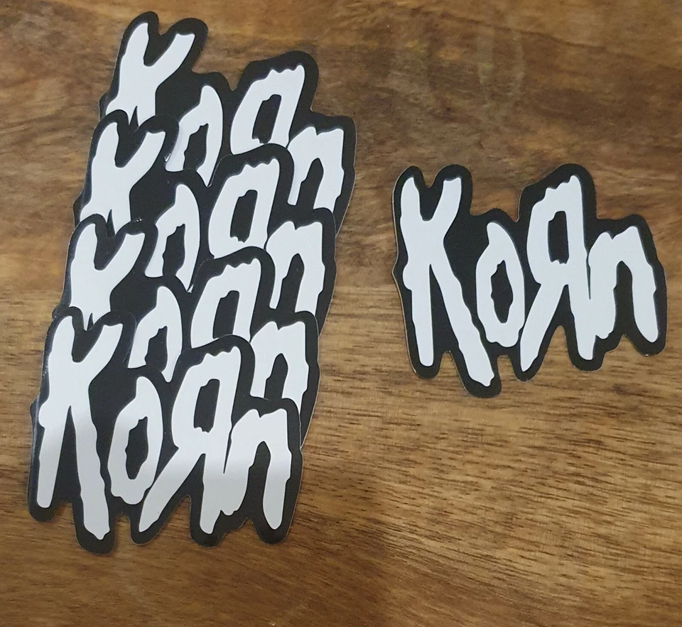 Korn Style Sticker Logo PACK OF 5 laptop Bumper Band Rock Vinyl