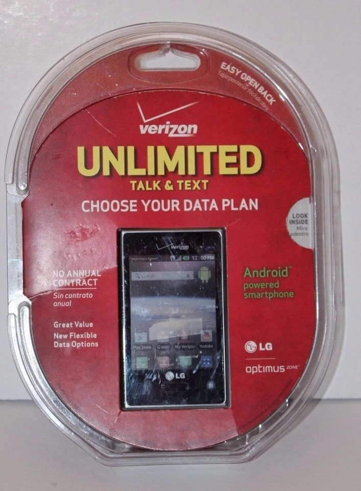 Verizon Unlimited Talk & Text No Annual Contract LG Optimus Zone Prepaid Phone  - Image 1 of 1