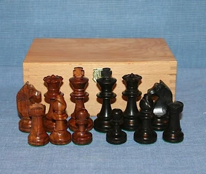 Schachfiguren Staunton: Holz mit Filzsockel / König ca. 8 cm / gewichtet / Kiste - Bild 1 von 22