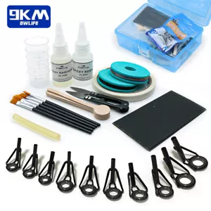 Kit de reparación de punta de caña de pescar de acero inoxidable de 30 piezas con pegamento agua dulce agua salada - Imagen 1 de 11