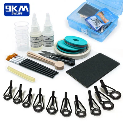 Kit de reparación de punta de caña de pescar de acero inoxidable de 30 piezas de agua dulce sin pegamento Foto 1 de 4