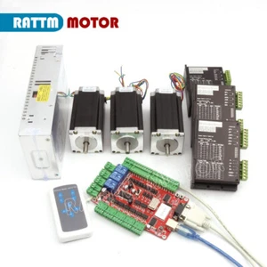 3 Axis USB CNC Controller Kit NEMA23 425Oz-in/280Ncm Dual shaft stepper motor - Picture 1 of 11