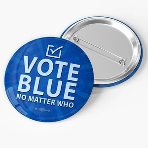 Vote Blue No Matter Who Pin Back button - Picture 1 of 3