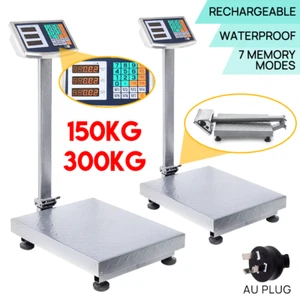 300kg / 150kg Electronic Digital Scale Shop Platform Kitchen Scales Commercial - Picture 1 of 26