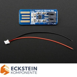 Adafruit Micro USB Lipo Ladegerät Charger für 3.7V 4.2V LiIon Akkus + JST Kable - Bild 1 von 5