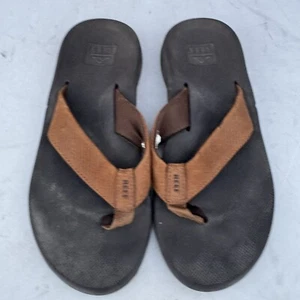 Size 8 - Reef Brown Rubber Flip Flops Men's - Picture 1 of 4