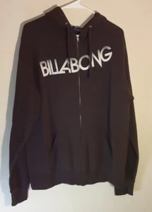 Billabong Youth Size Large 8-10 Brown Hoodie Full Zipper Sweatshirt Y2K Shirt - Picture 1 of 4