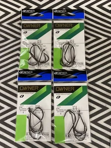 (4 Packs) Owner 5115-161 SSW Octopus Hook with Super Needle Point Size 6/0 - Picture 1 of 3