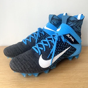 Nike Alpha Menace Elite 2 Flyknit Football Cleats Mens 12.5 Blue BV2077-001 $200 - Picture 1 of 9