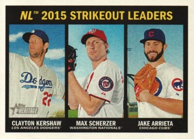 2016 Topps Heritage #238 - NL 2015 Strikeout Leaders  16-515 - Image 1 of 2