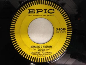 DOLORES HAWKINS 45: Hey There / Hernando's Hideaway, Epic Records 9049 - Imagen 1 de 2